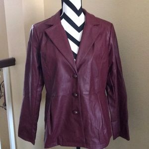 Dennis Basco red vegan jacket